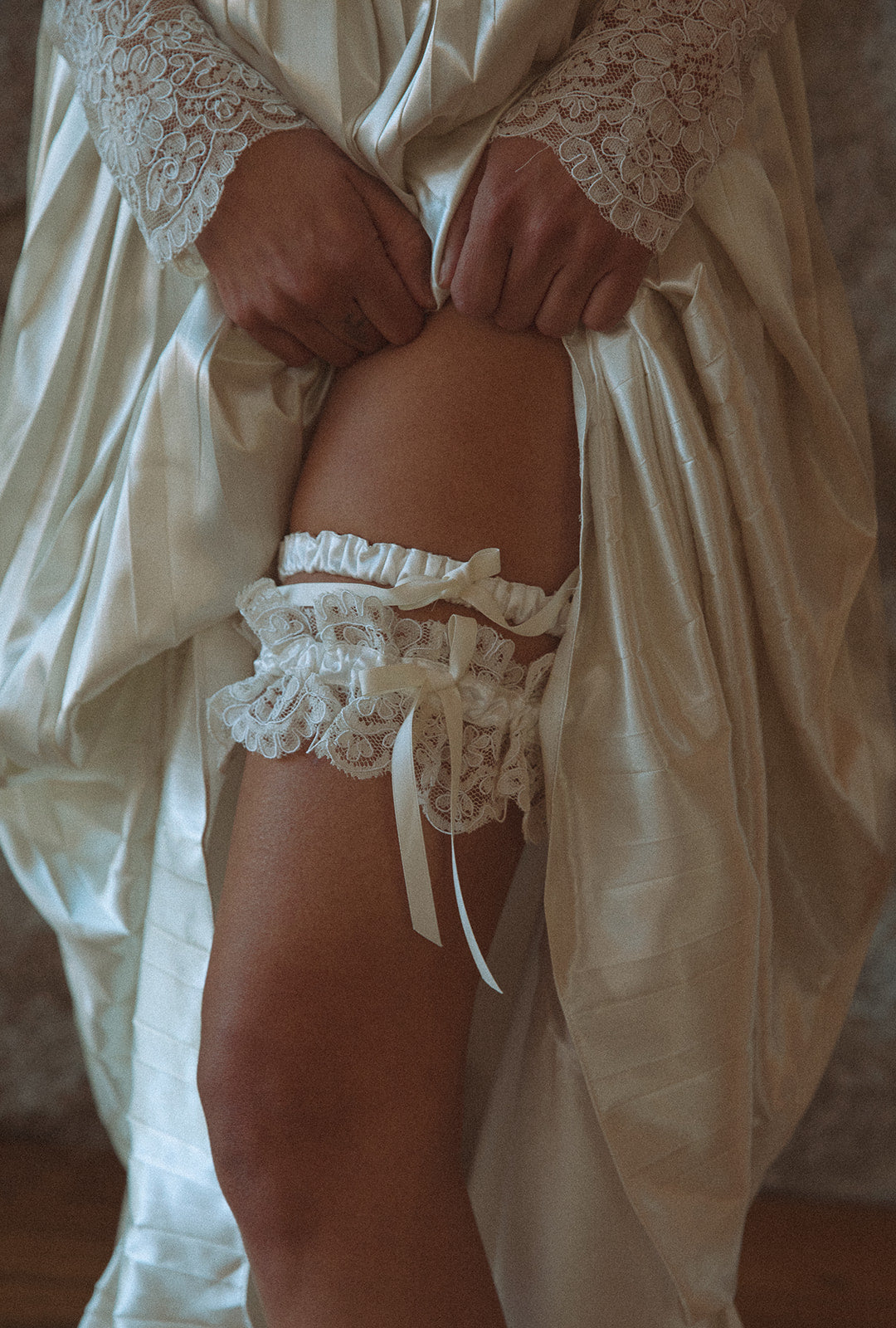 French Corded Lace Garter Set