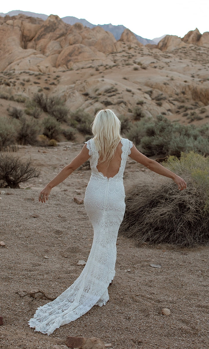 Lilah- Vintage Inspired Crochet Lace Wedding Dress Lilah- Vintage Inspired Crochet Lace Wedding Dress