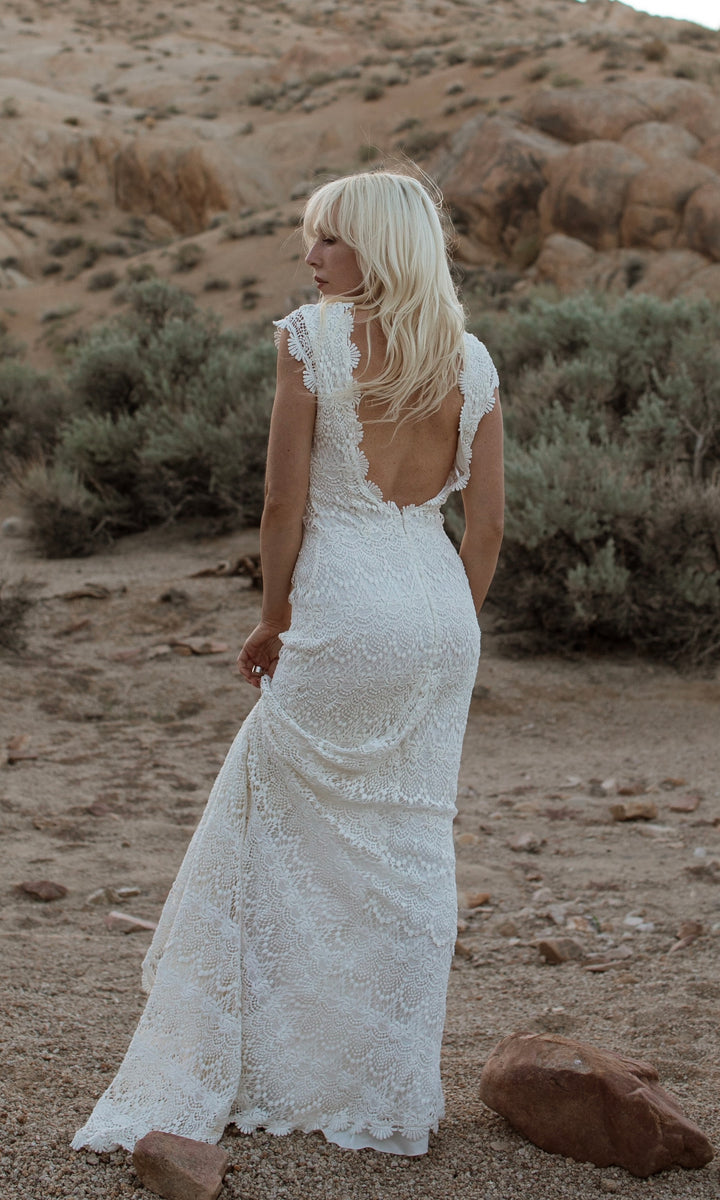 crochet wedding dresses Lilah- Vintage Inspired Crochet Lace Wedding Dress