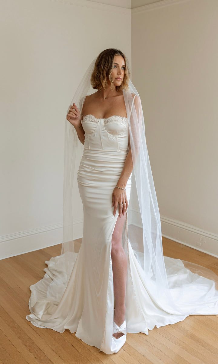 Wedding veil from sposabella bridal . Worn once . Smoke free home WILLA | wed2b main image 3