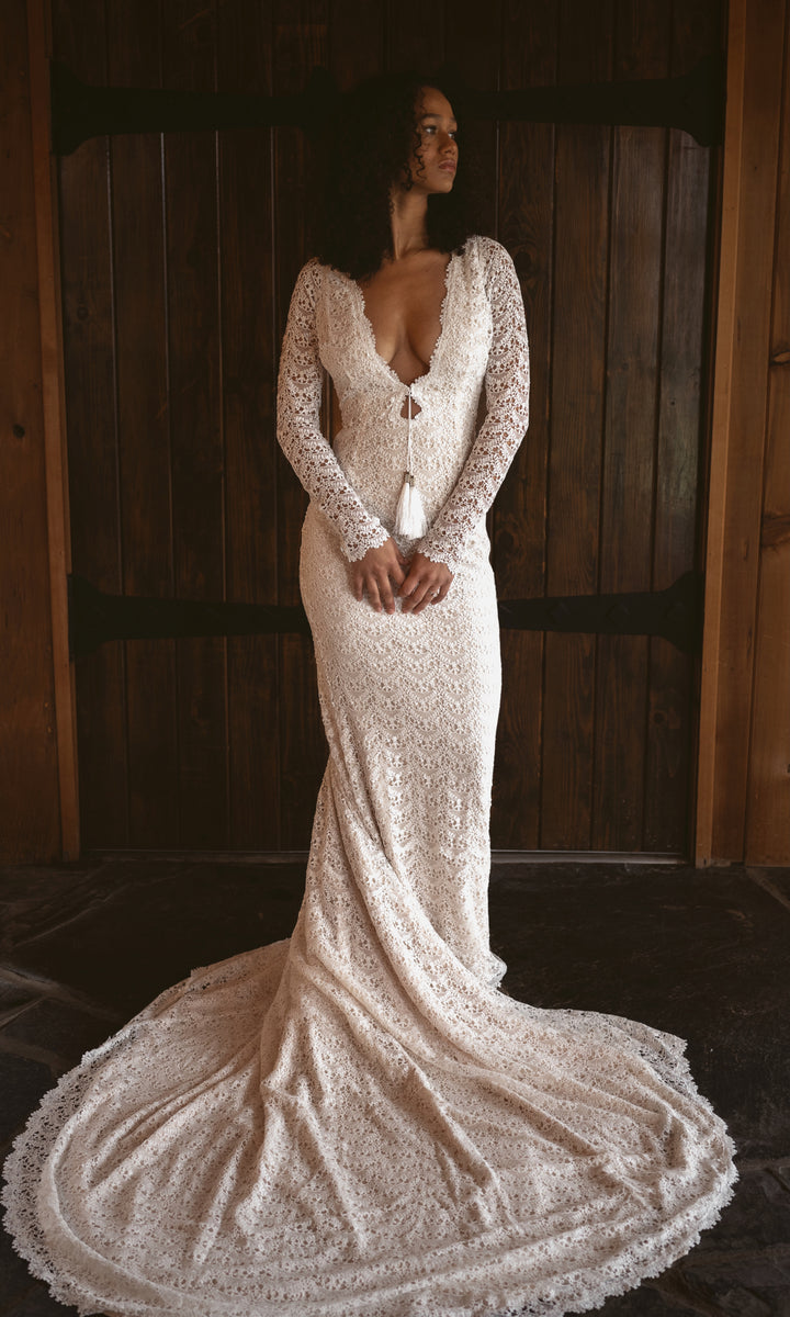 wedding dress crochet lace Recy The Clover Backless Crochet US WOMEN SIZE:9 Rehearsal Dinner Dresses for spring dresses updated
