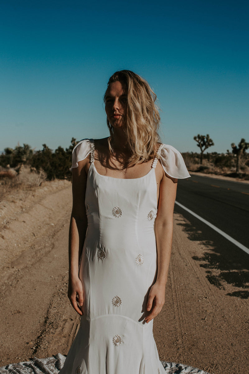 spell stevie lace boho dress Stevie- Backless Sequin Embroidered Cap Sleeve Wedding X-Large This flirty